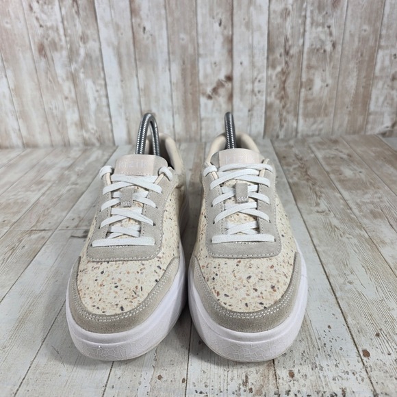 Kizik‎ Women's Beige Speckled Casual Lace Up Sneakers Shoes M6 W7.5 - Picture 4 of 8